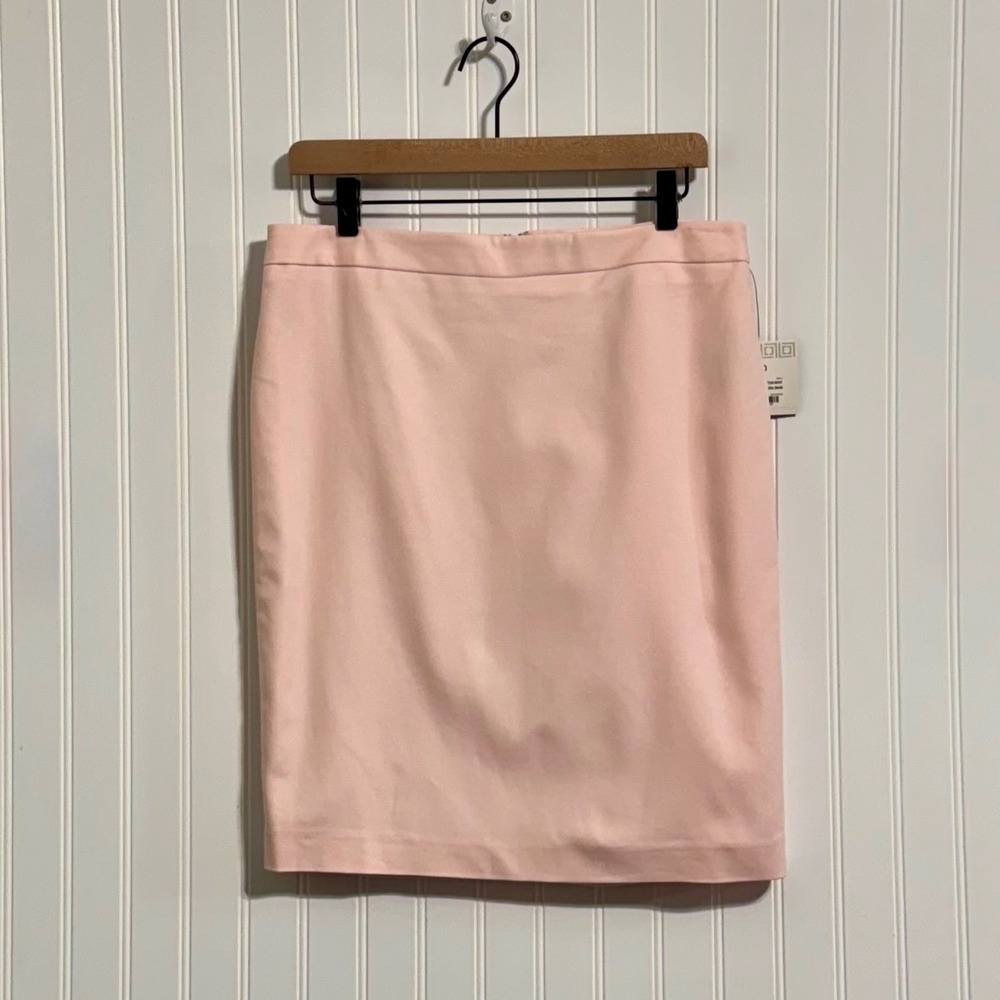 Liz‎ Claiborne Career 10 Skirt Clear Pink March Double Cotton NWT Business